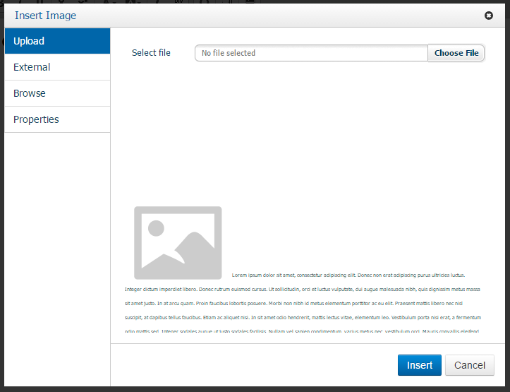 webpal cloud server, insert image, cms, content management