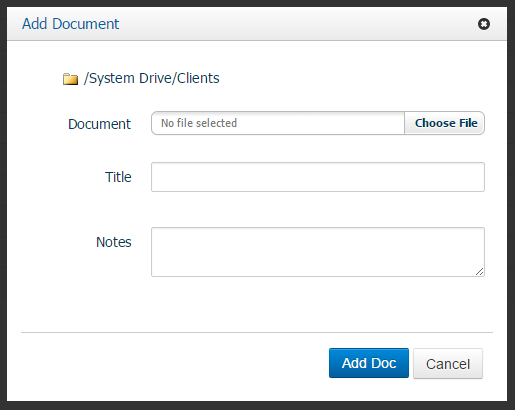 WebPal Cloud Server, document management, add a document, document manager, document repository
