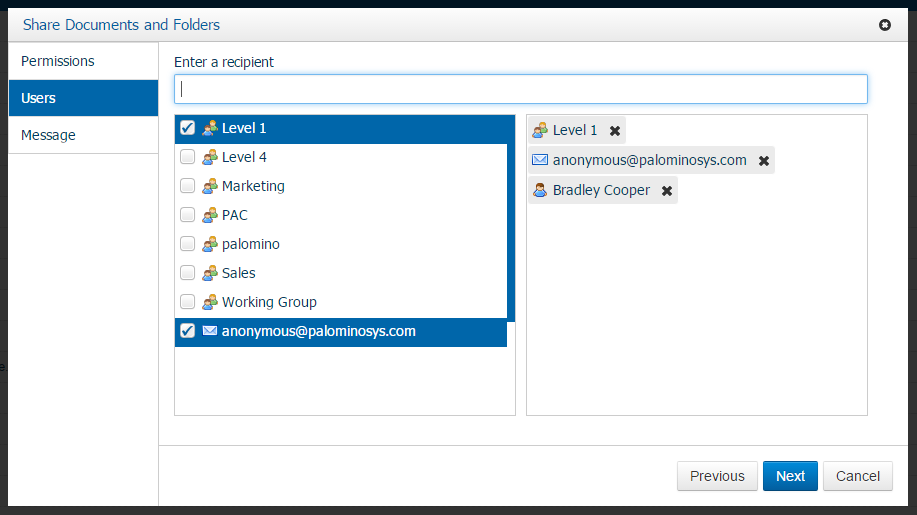 webpal cloud server, document management users, permission settings